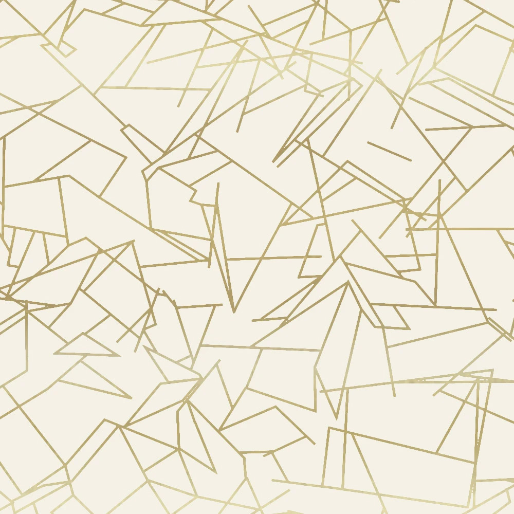 Gold and cream wallcovering | ANGLES | Erica Wakerly wallpaper