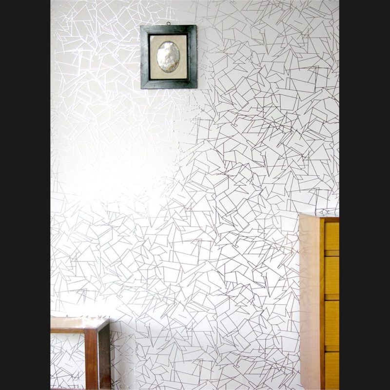 Angles silver white wallpaper