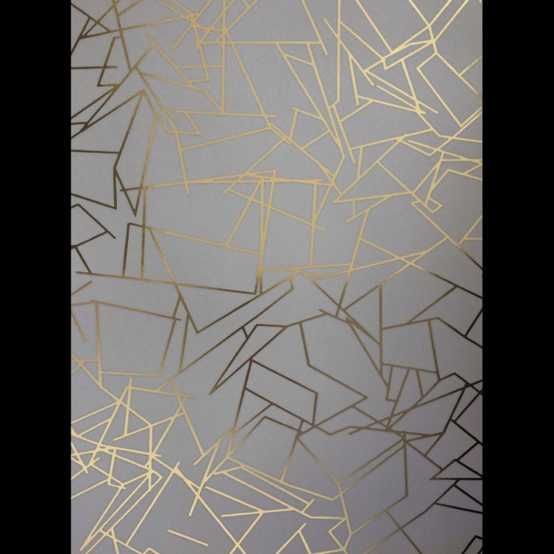 Gold and lead grey wallpaper | Metallic wallpaper | Erica Wakerly