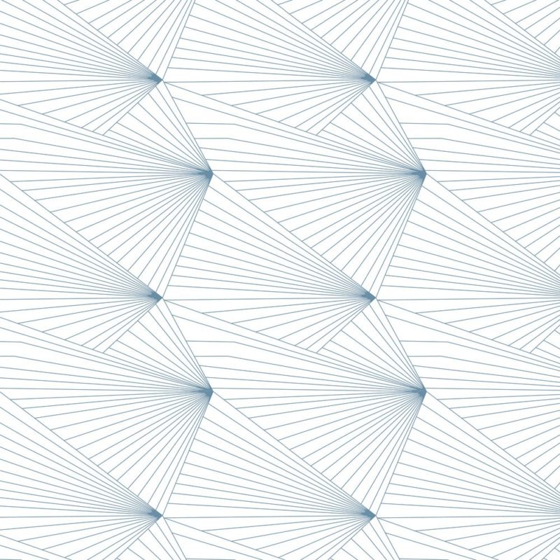 Fan French blue and white wallpaper
