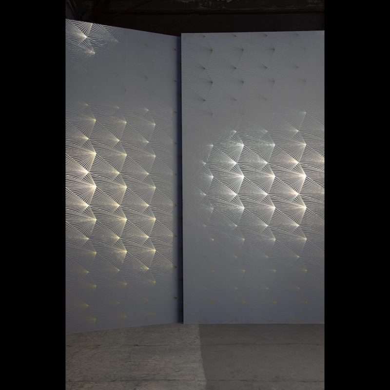 Fan gold zinc grey wallpaper