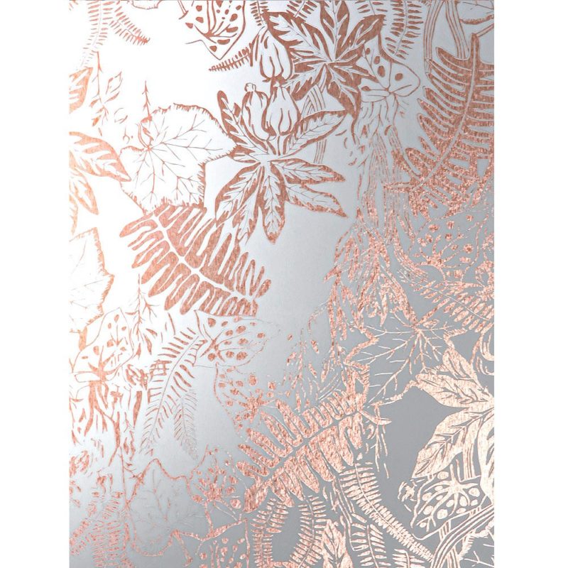 Hothouse copper white wallpaper sample