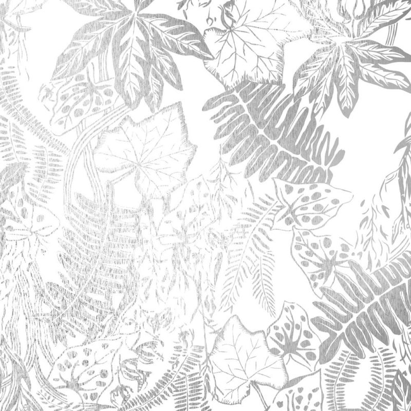 Floral wallpaper | Hothouse silver white