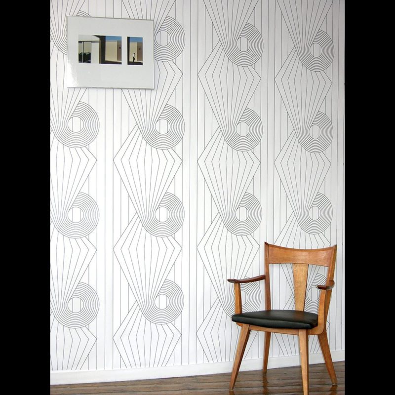 Spiral black white monochrome wallpaper