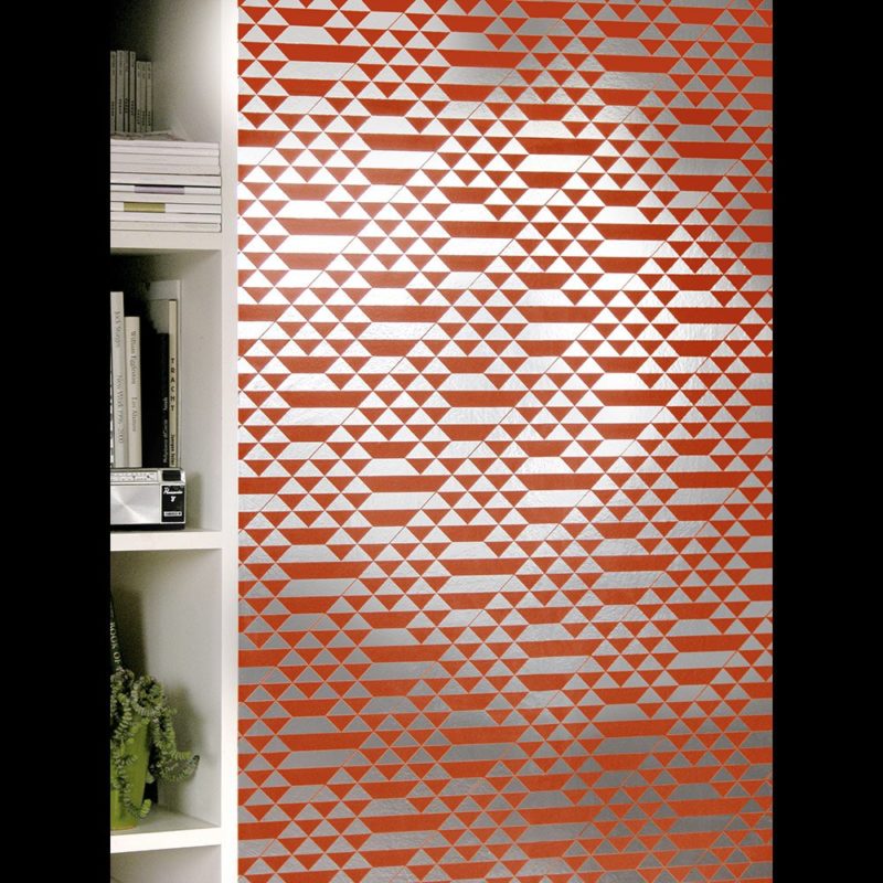 Teepee silver orange wallpaper